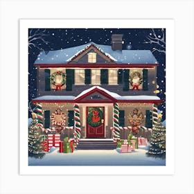 Christmas House 3 Art Print