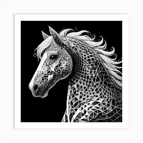 Abstract Horse Head 1 Art Print