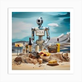 Robot In The Desert 1 Art Print