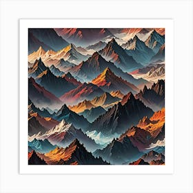 Mountain Ranges Art Print