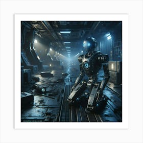 Futuristic Robot Art Print