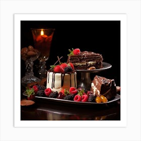 Chocolate Desserts Art Print