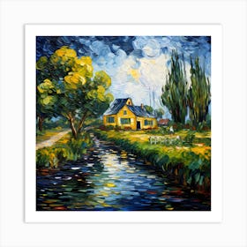 Riverside Garden Harmony Art Print