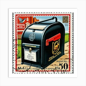 Postal Box, Shows Postal Box, Shows Postal Box Art Print