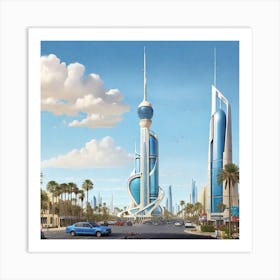 Futuristic Cityscape 1 Art Print