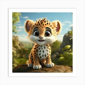 Cheetah Cub 10 Art Print