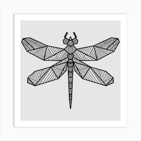 Geometric Dragonfly Art Print
