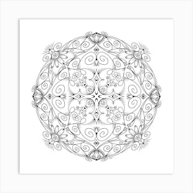 Mandala Coloring Page Art Print