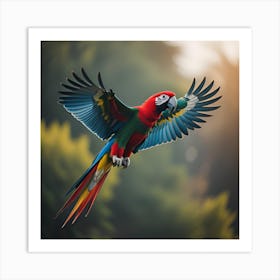 Colorful Parrot in the Jungle Art Print