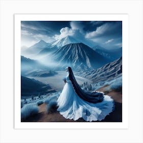 Bride In The Mountains 1 Art Print