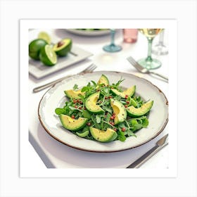 Avocado Salad 1 Art Print