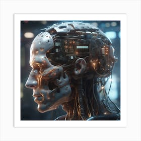 Cyborg Head 53 Art Print