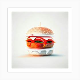 Cheeseburger Iconic (131) Art Print