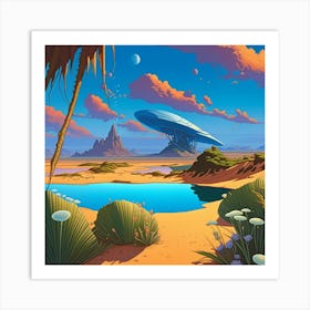 Sci-Fi Landscape Art Print