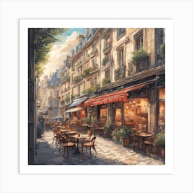 Paris Cafe Street Art Print