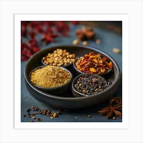 Spices In A Bowl Art Print