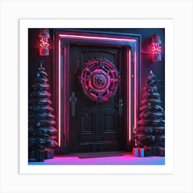 Christmas Door 169 Art Print