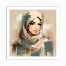 Arab Girl Portrait Art Print