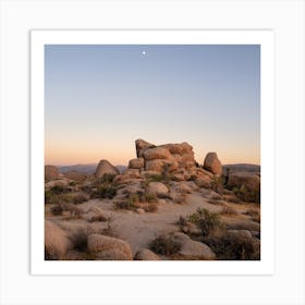 Desert Rocks Sunset Art Print