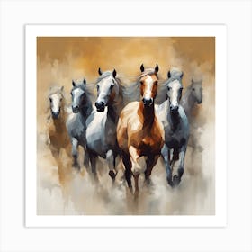 Horses Running 2 Art Print