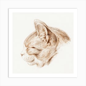 Sketch Of A Cat (1813), Jean Bernard Art Print