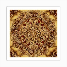 Imagine Abstract Woodcut Art Print