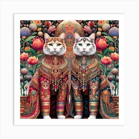 The Majestic Cats 14 Art Print