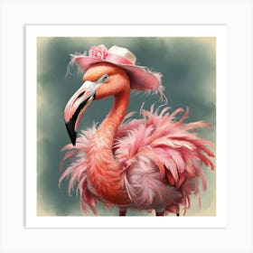 Pink Flamingo 15 Art Print