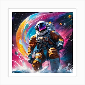 Spaceman In Space Art Print