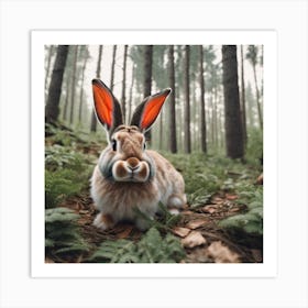 Rabbit In The Forest 15 Art Print