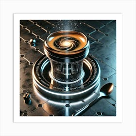 A Futuristic Drink Named Comet Pressed Espresso, Art Print