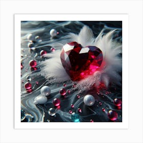 Heart Of Pearls Art Print