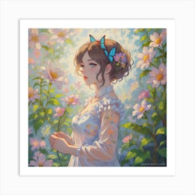 Butterfly Girl Art Print