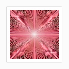 Abstract Red Sunburst Art Print