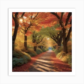 Autumn Path 1 Art Print