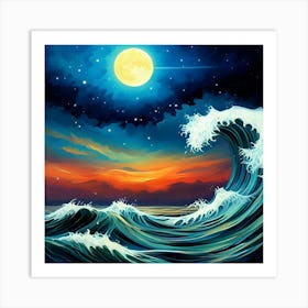 Night Waves Art Print