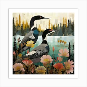 Bird In Nature Common Loon 2 Art Print