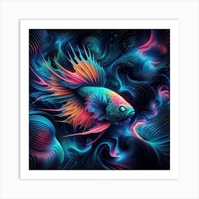 Fighter Fish 2 Art Print