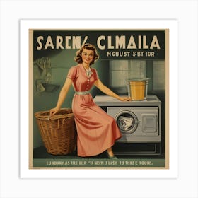 Default Default Vintage And Retro Laundry Advertising Aestethi 3 (2) Art Print