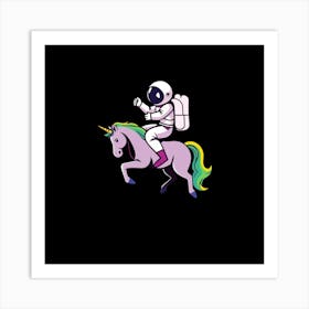 Unicorn And Astronaut Art Print