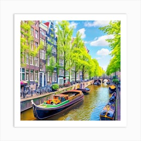 Amsterdam Canals Art Print