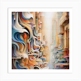 Abstract Cityscape Art Print