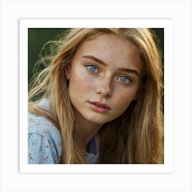 Freckled Girl 1 Art Print