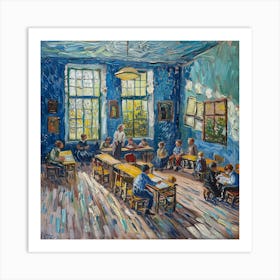 Van Gogh Style: The Village Schoolhouse Series.  Art Print