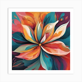 Colorful Flower Painting Art Print