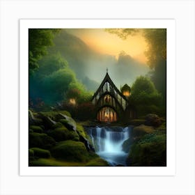 Fairy House In The Forest Art Print