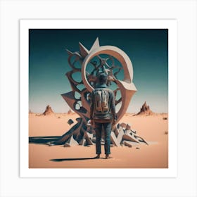 Man In The Desert Art Print