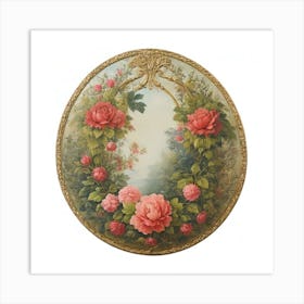 Roses In A Frame Art Print