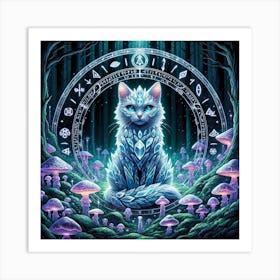 Ice Cat Art Print