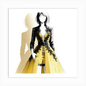 Yellow Dress 2 Art Print